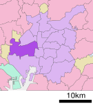 Location of Nakagawa ward Nagoya city Aichi prefecture Japan